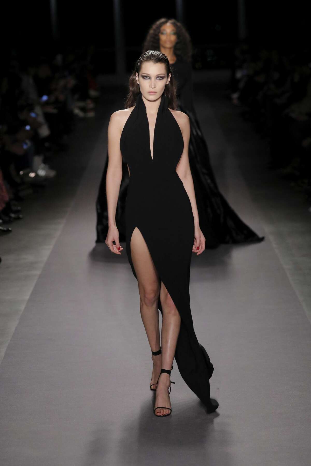 Bella Hadid Is So '90s in Little Black Dress, Neon Bag & 6-Inch Heels –  Footwear News