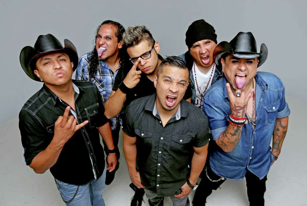 Left to right, Jorge Torres, of Laredo, Texas, percussion, Ricardo Rosales, of New Braunfels, Texas, bajo sexto, Jacob Turner, of Avon Park, Florida, bass, Jesse Turner, of Santa Rosa, Texas, first vocals and accordion, Joey Jimenez, of Seguin, Texas, drummer, Sergio "Checo" Tabares, of Brownsville, Texas, side percussion, Grupo Siggno Wednesday, Oct. 14, 2015, in Houston, Texas. ( Gary Coronado / Houston Chronicle )