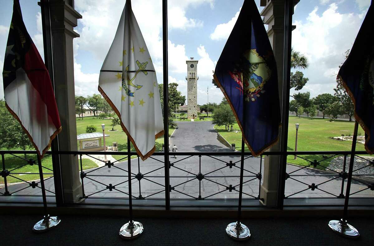 The Fort Sam Houston Quadrangle as seen from the post headquarters. Friday, July 13, 2012.