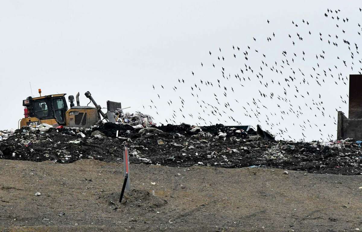 Garbage is dispersed at the Colonie Landfill on Friday, Jan. 20, 2017, in Colonie, N.Y. (Will Waldron/Times Union)