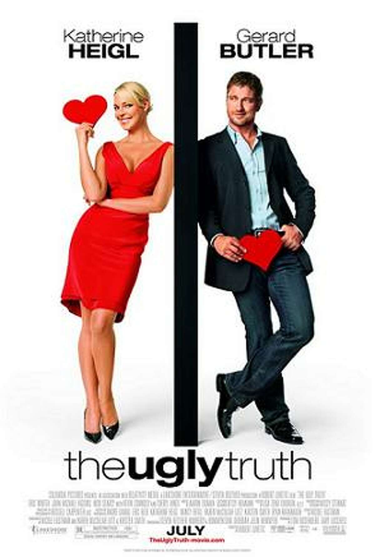 The Ugly Truth (2009) Starring: Katherine Heigl, Gerard Butler, Eric Winter Audience Score: 60  Tomatometer Score: 13 Source: Rotten Tomatoes 