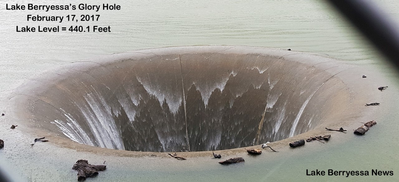 Lake Berryessa's Glory Hole is spilling over.