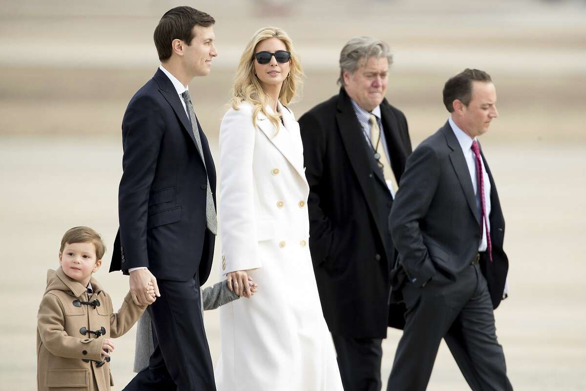 Ivanka Trump with her husband, children and two former members of her father's administration in 2017. Trump just announced that she'll be shuttering her namesake fashion brand following sluggish sales and a concerted consumer boycott.