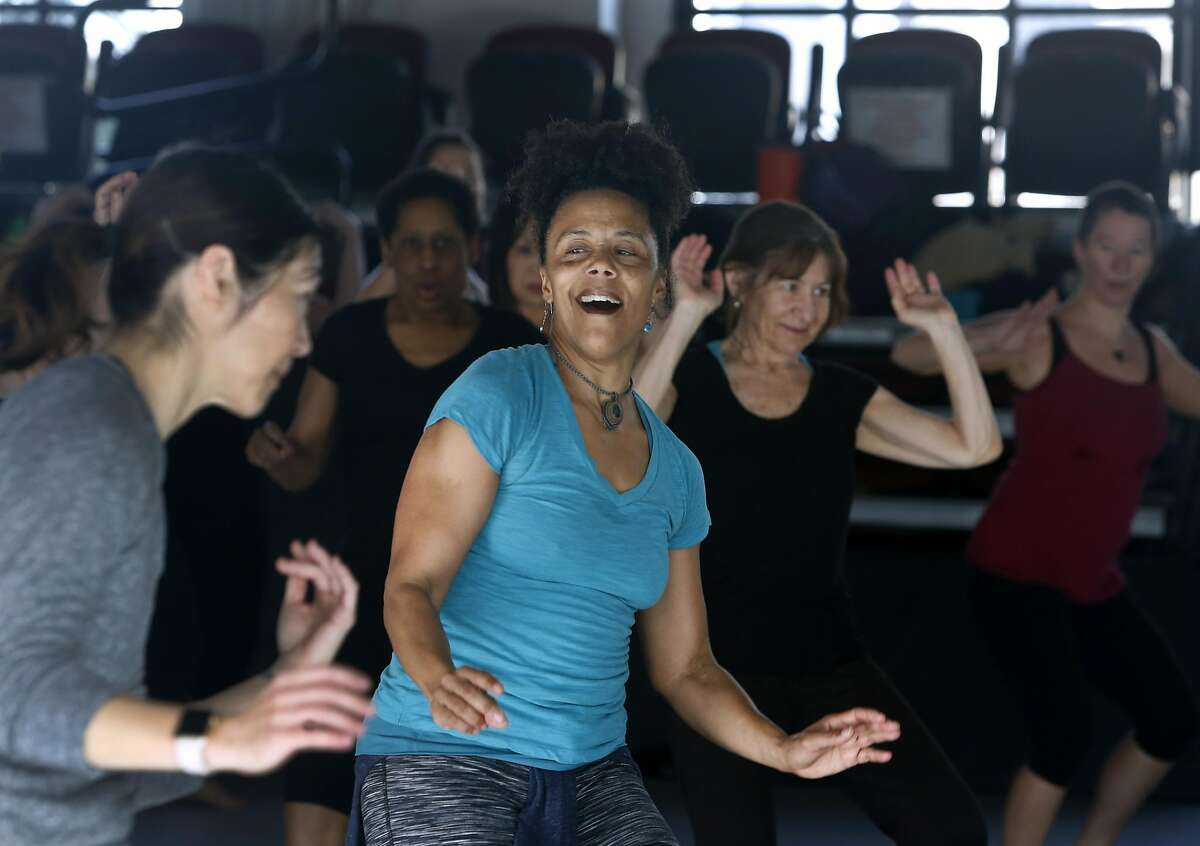 Amara Tabor-Smith leads a rhythm and motion exercise class at ODC dance studios in San Francisco, Calif. on Saturday, Feb. 18, 2017. Many people are turning to dance as a way of relieving post-election stress.