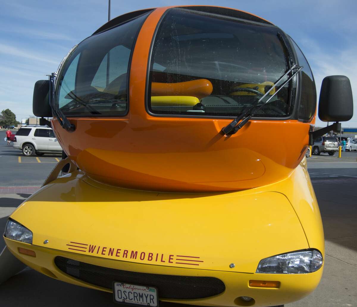 The Oscar Mayer Wienermobile made a stop in Midland Saturday 02-18-17 outside the northside WalMart. Tim Fischer/Reporter-Telegram