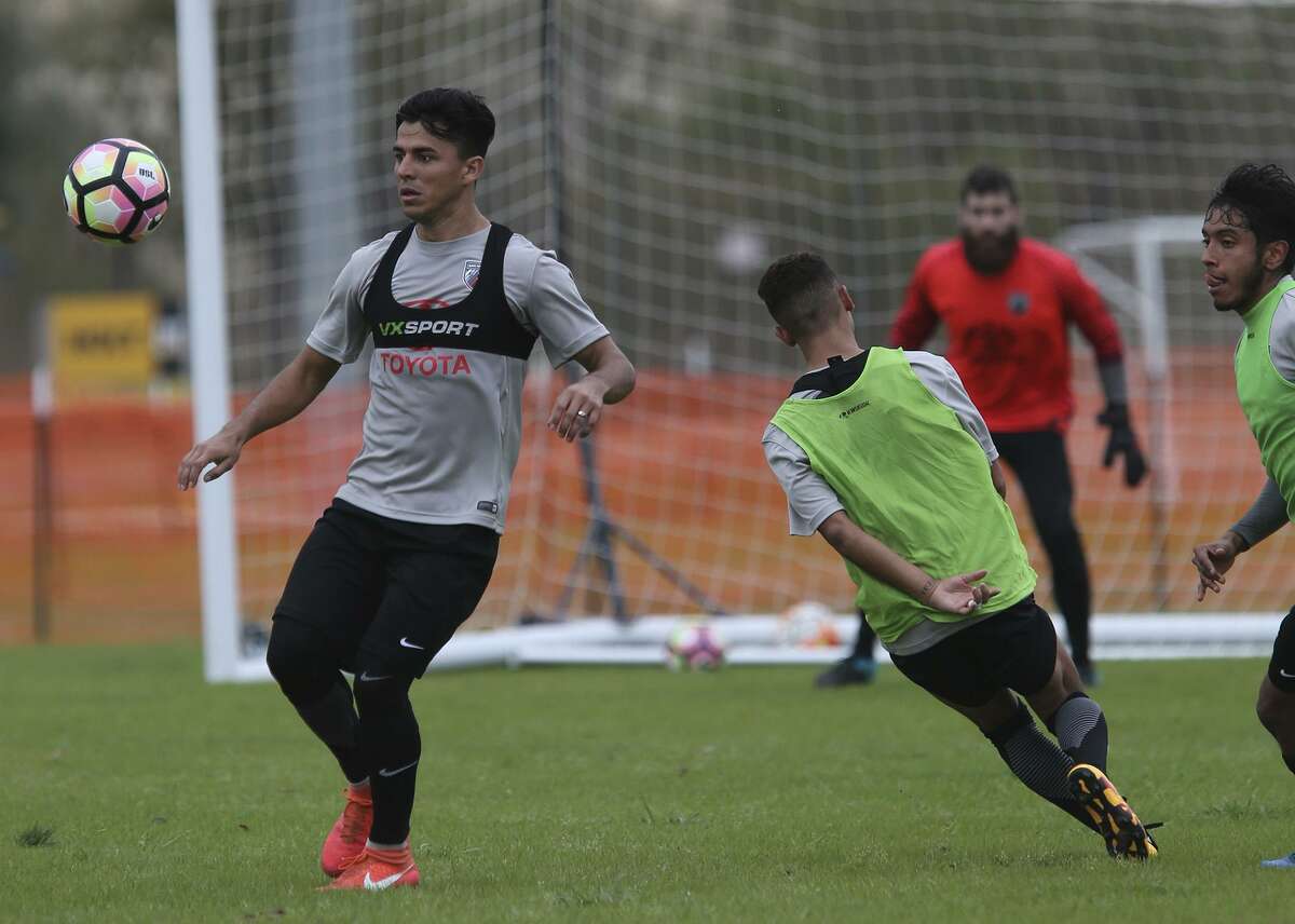 The San Antonio FC practices on feb. 6, 2017, on the club’s first day of training camp.