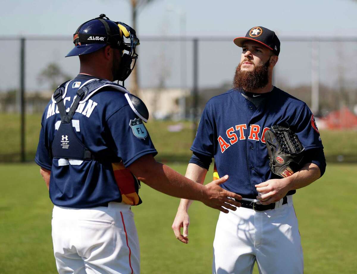 Starters (5) LHP Dallas Keuchel RHP Lance McCullers RHP Collin McHugh RHP Charlie Morton RHP Joe Musgrove The only uncertainty here from a position battle standpoint lies in whether McHugh will be ready to begin the regular season and, if so, whether Musgrove or Mike Fiers will win the fifth starter's job. Musgrove has more long-term upside but unlike Fiers he has minor league options remaining. Each has made two Grapefruit League starts so far. Musgrove has allowed one earned run and five hits over five innings. Fiers has surrendered two earned runs and seven hits over 4 1/3 innings. Both Musgrove and Fiers will make the rotation if McHugh isn't ready after dead arm delayed the start to his throwing program. McHugh came out of his first bullpen session Monday well and should throw another on Wednesday or Thursday. He will need three or four bullpen sessions in all before he progresses to facing hitters.
