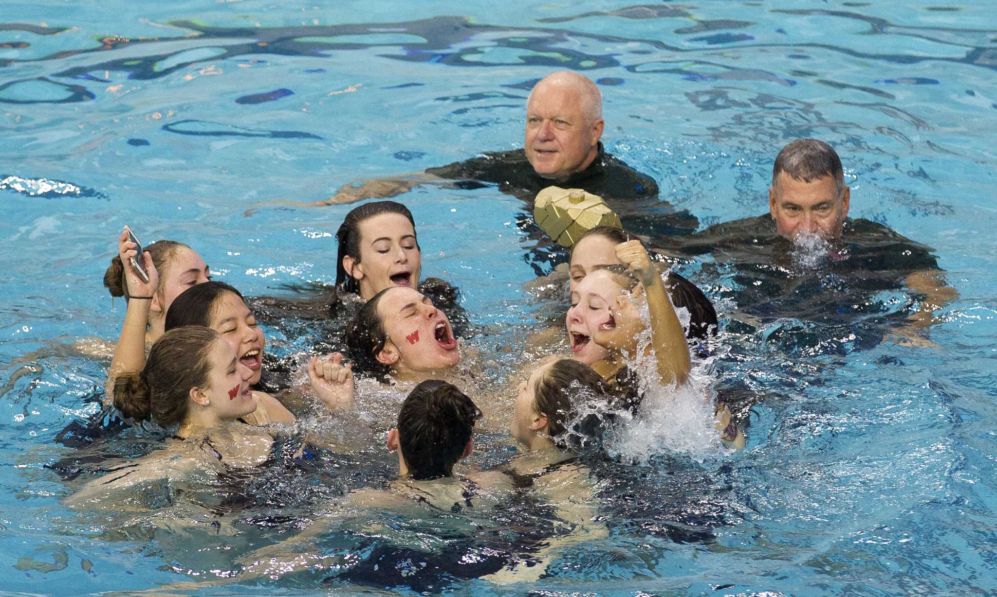 The Woodlands girls swim team wins Class 6A crown