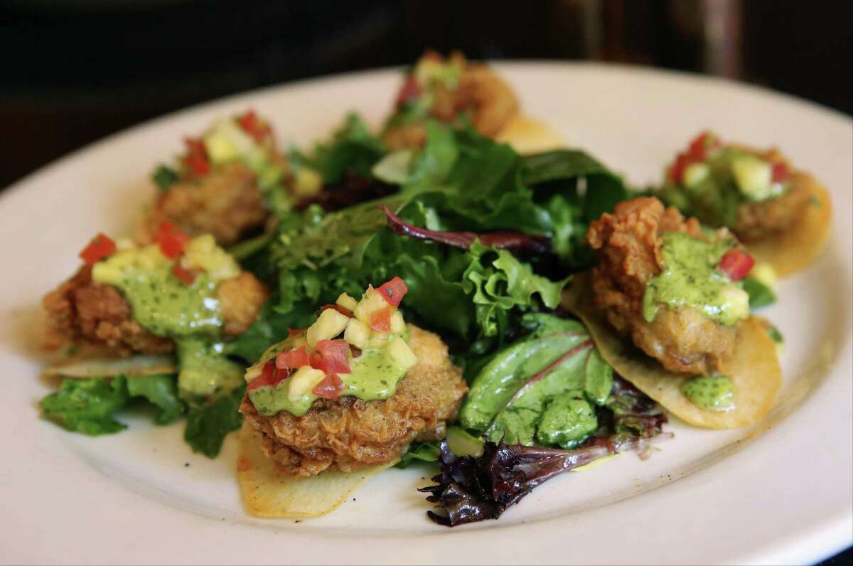 The chile-fried gulf oysters
