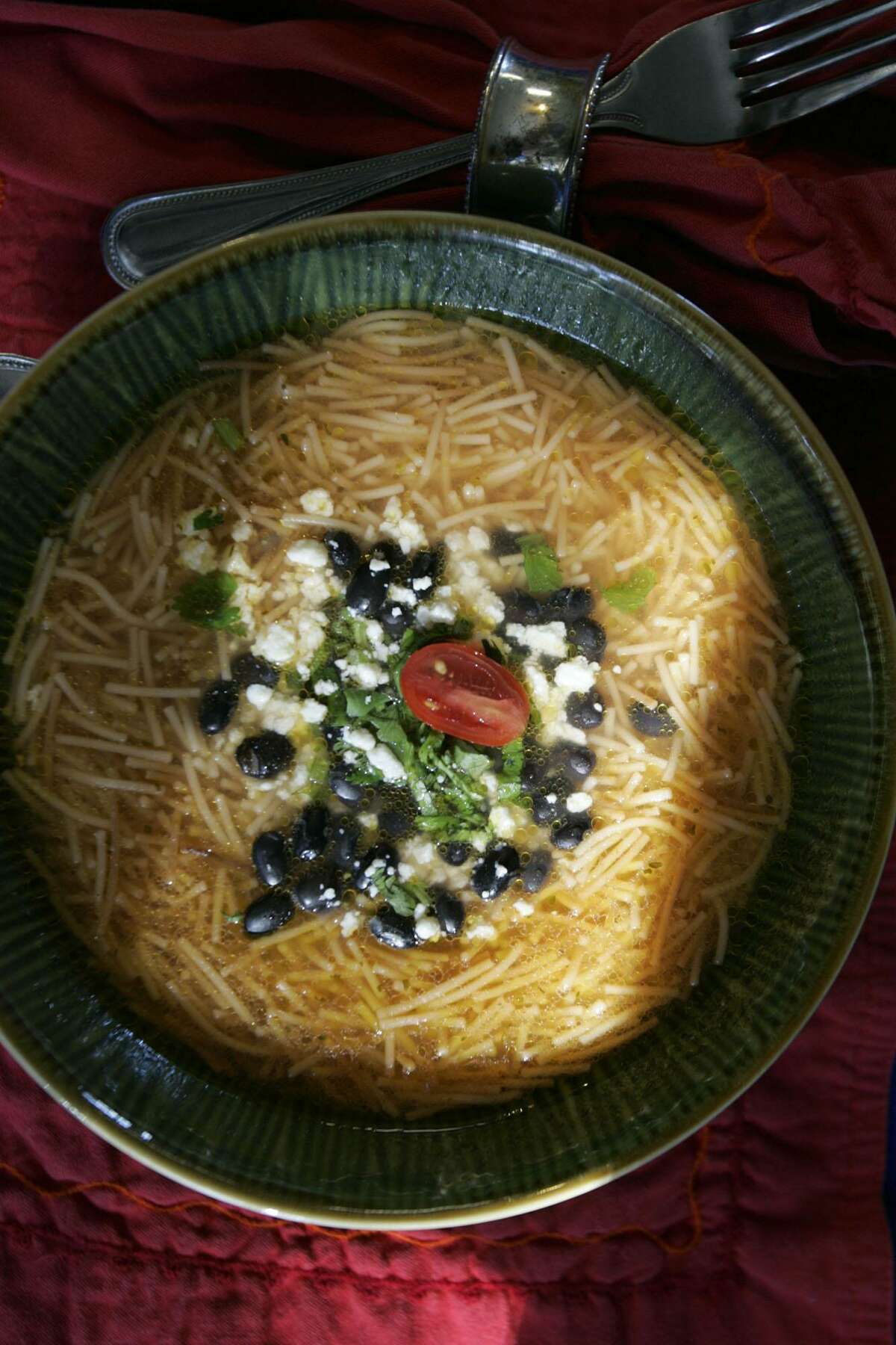 Cascabel Mexican Patio offers fideo at the beginning of a meal.