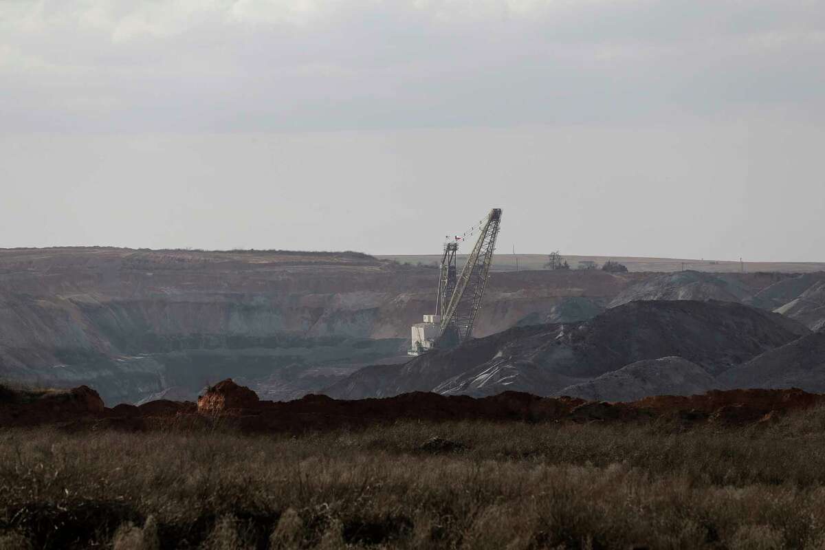 A coal mine, in the process of being reclamated, just outside of Jewett, Texas. The mine was designated to be closed during the Obama administration, but coal is still a big source of energy in Texas.