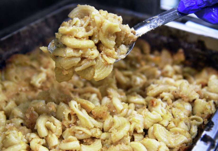 Pig n Whistle's Dad's Signature Baked, an Olde English Cheddar blend Mac-n-Cheese at the 8th Annual Mac-n-Cheese Bowl at Siena College Saturday Feb. 18, 2017 in Colonie, NY.  (John Carl D'Annibale / Times Union) Photo: John Carl D'Annibale / 20039708A