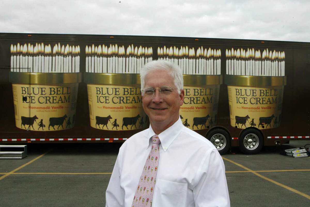 Blue Bell’s Paul Kruse stands in front of an 18-wheel trailer truck in this 2006 photo.