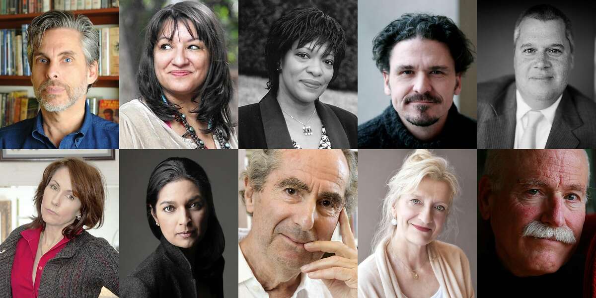 Among the writers and authors who signed the letter are (top row) Michael Chabon, Sandra Cisneros, Rita Dove, Dave Eggers, Daniel Handler, (bottom row) Mary Karr, Jhumpa Lahiri, Philip Roth, Elizabeth Strout and Tobias Wolff.