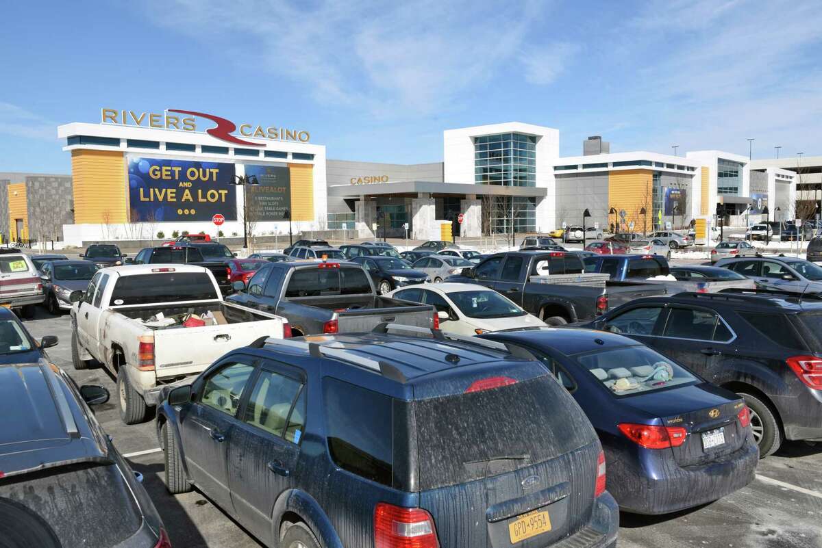 The outside parking lots at Rivers Casino and Resort are full Friday Feb. 17, 2017 in Schenectady, NY. (John Carl D'Annibale / Times Union)