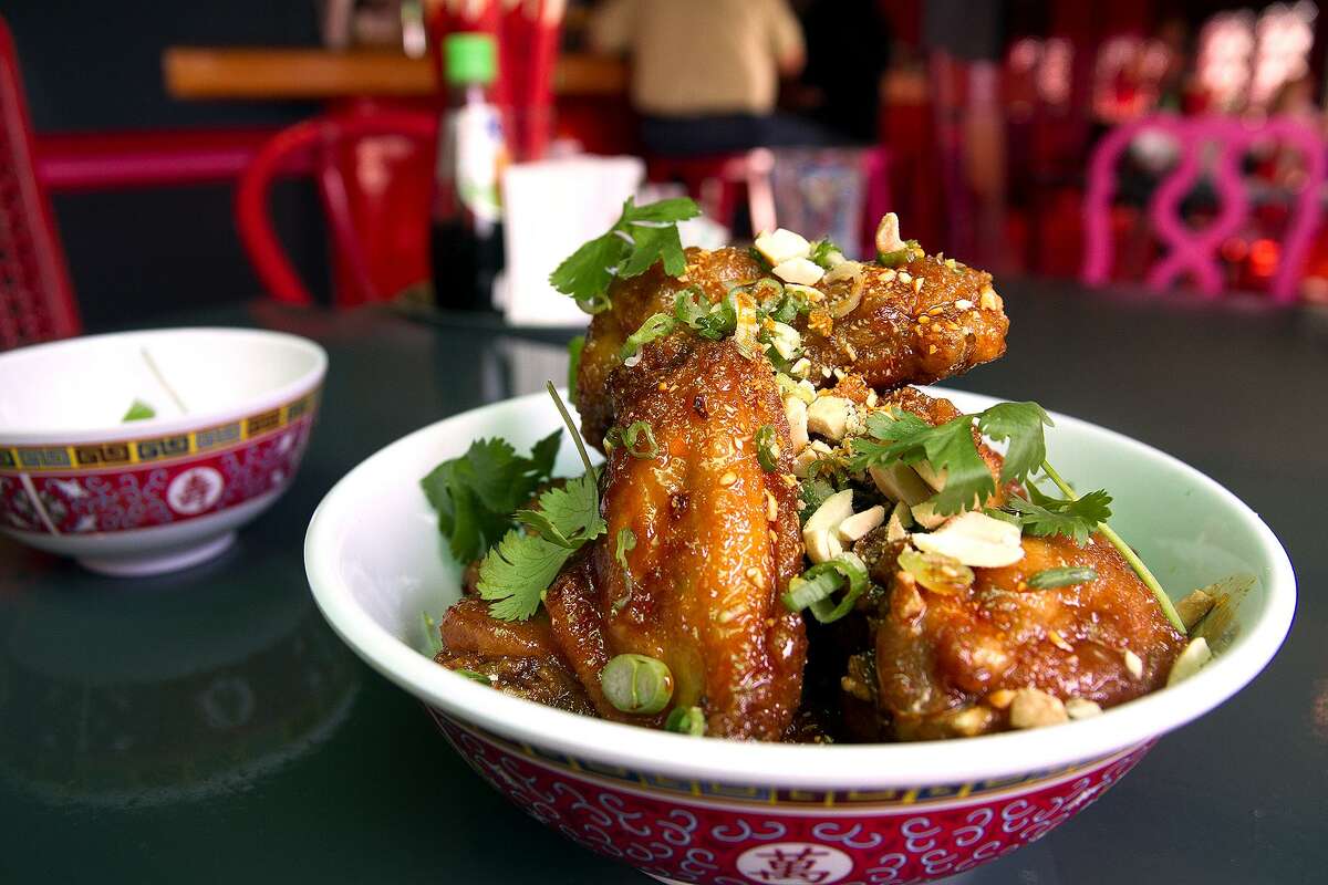 Hot Joy is among the restaurants participating in UberEats. The restaurant is especially known for its twice-fried chicken wings, topped with crab fat caramel, peanuts and cilantro.