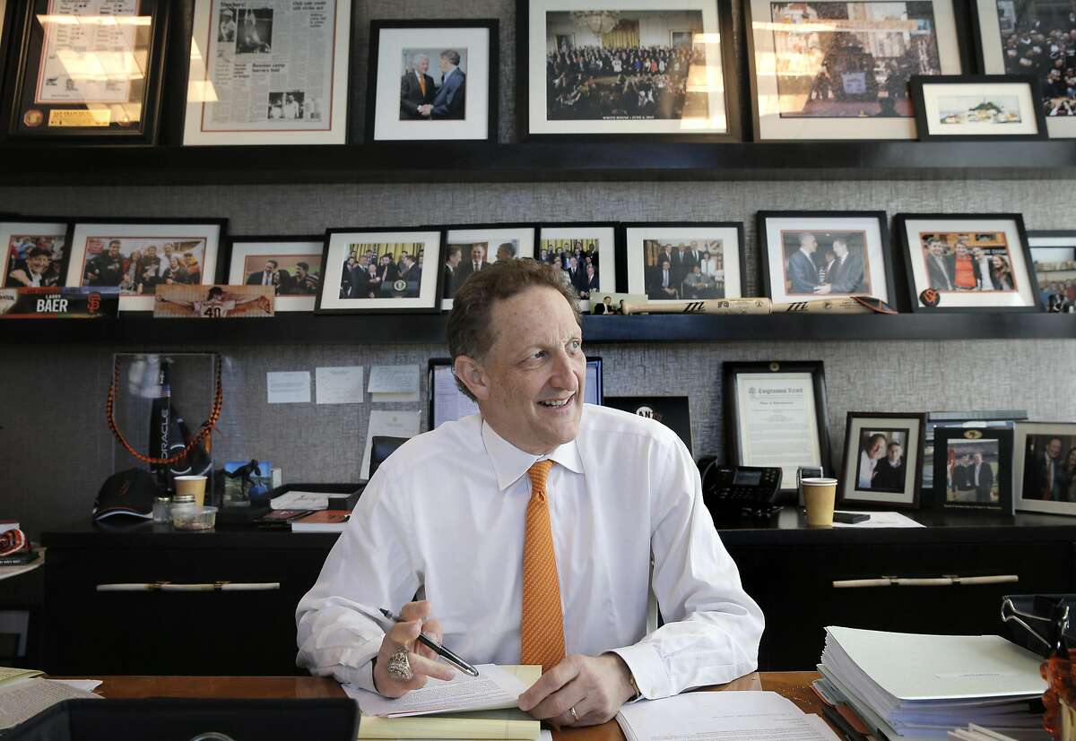 Larry Baer, CEO of the San Francisco Giants, in his office at AT&T Park in San Francisco, Calif., on Wednesday, February 22, 2017.
