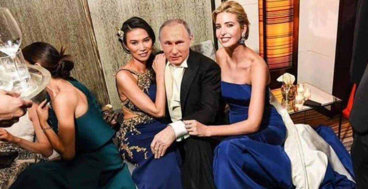 An old photo of Ivanka Trump has been making the rounds because it shows the First Daughter posing with Vladimir Putin and Wendi Murdoch. 