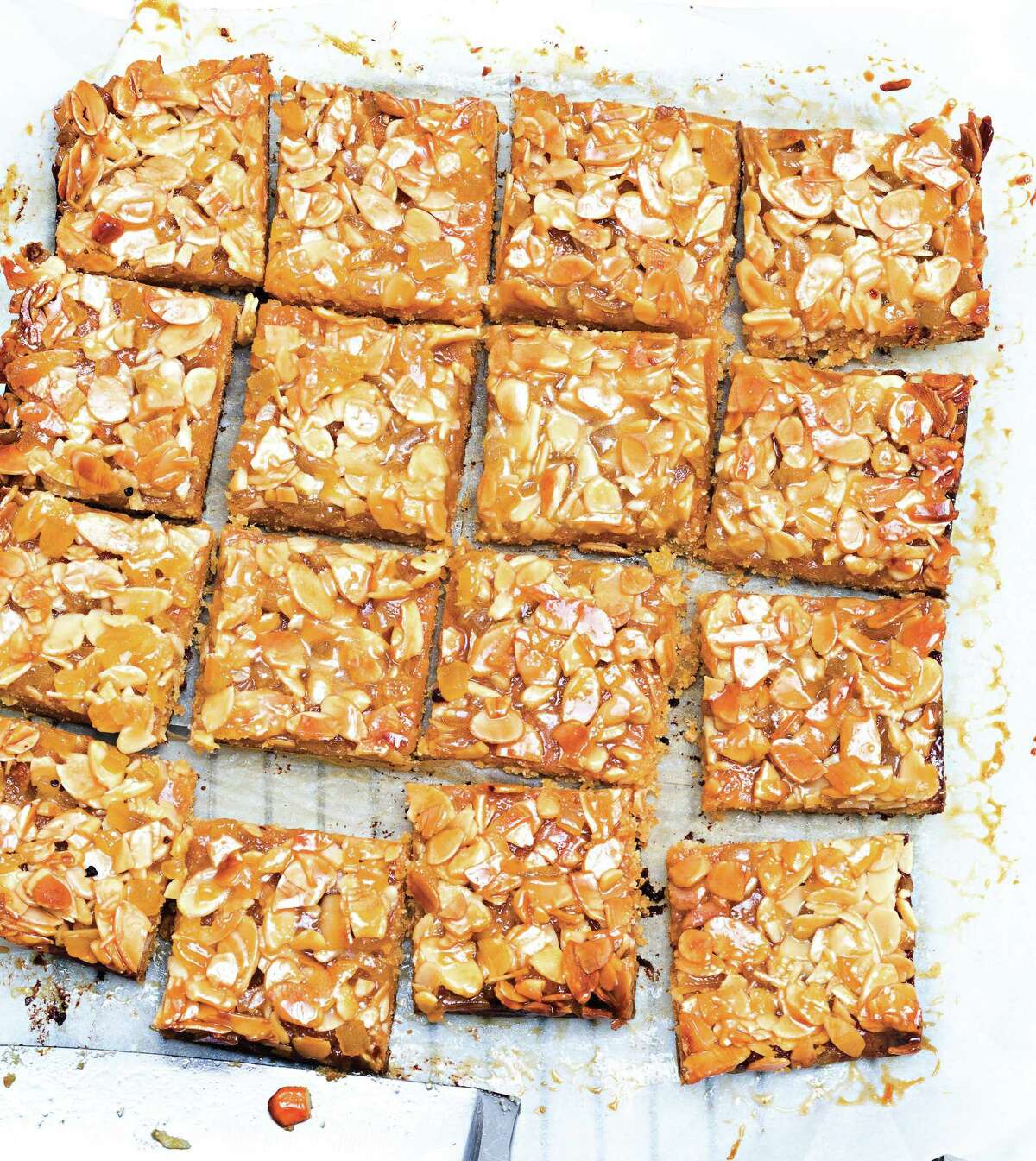 Ginger Almond Bars from author and teacher Patricia Wells demonstrate proper baking technique.