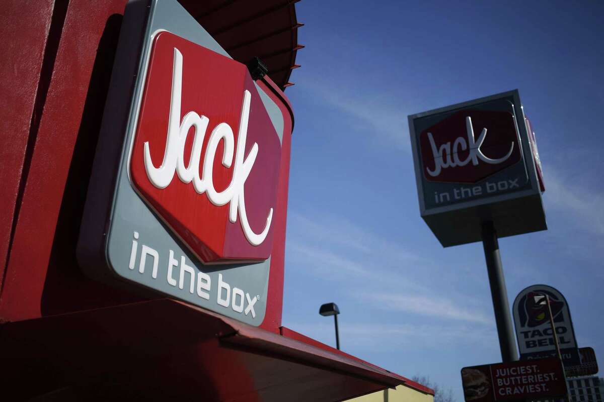 Jack in the Box Inc. saw sales abruptly turn negative this month, and the slowdown may be partly due to delayed income tax refunds, CEO Lenny Comma said.