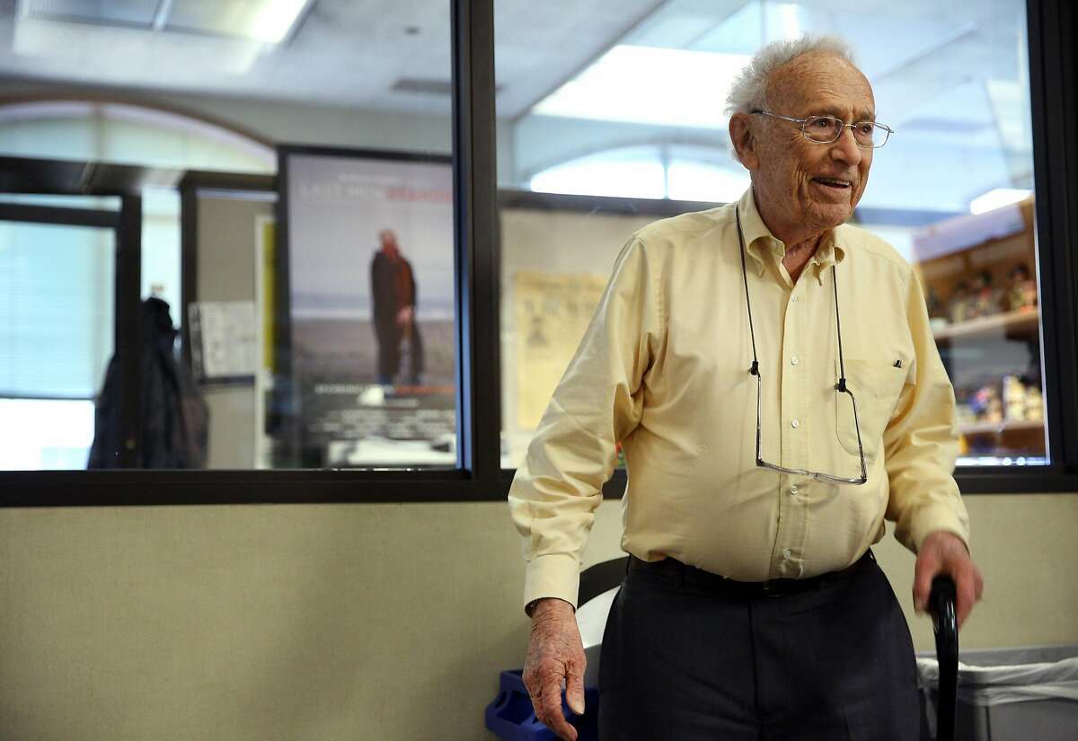 David Perlman during his 98th birthday party at the San Francisco Chronicle on Tuesday, Dec. 20, 2016 in San Francisco, Calif. Perlman is S.F. Chronicle's veteran science editor and reports on research and scientific advances at California universities and research centers. He has also reported from many places around America from Cape Canaveral to Alaska, and around the world from Antarctica to the Galapagos Islands and from China to Ethiopia. He is a past president of the National Association of Science Writers and the Council for the Advancement of Science Writing and is a Fellow of the California Academy of Sciences. Perlman has won journalism awards from the American Association for the Advancement of Science, the Society of Professional Journalists, the American Chemical Society, the American Geophysical Union, the United States Geological Survey and many other organizations.