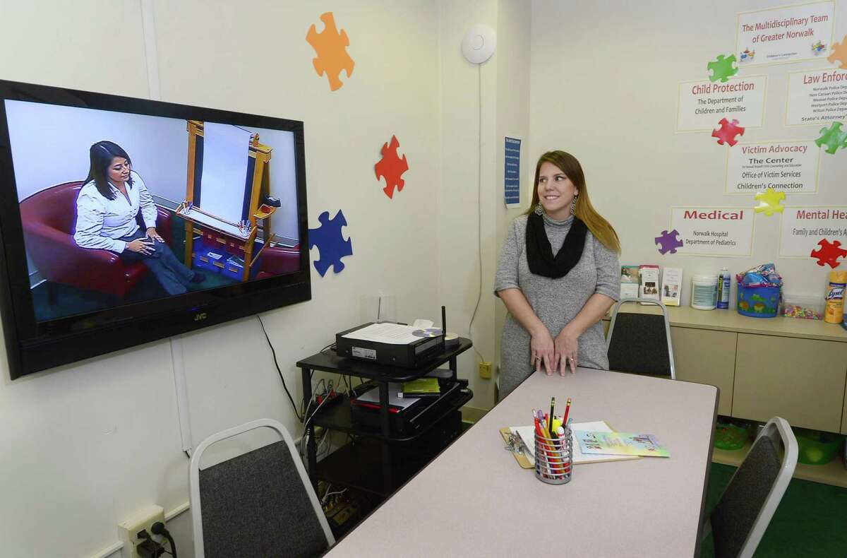 Kari Pesavento, Director of Children's Connection, a program under the Human Services Council, right, and Children's Connection Family Therapist Ingrid Pasten Thursday, February 23, 2017, at their facility at The Human Service Council, at 1 Park Place in Norwalk, Conn. Childrens Connection is one of only eight accredited childrens advocacy centers in Connecticut and in the past year theyve improved their services and conducted interviews with hundreds of local victims of child sexual abuse, working with police to arrest abusers in Norwalk and the surrounding area.