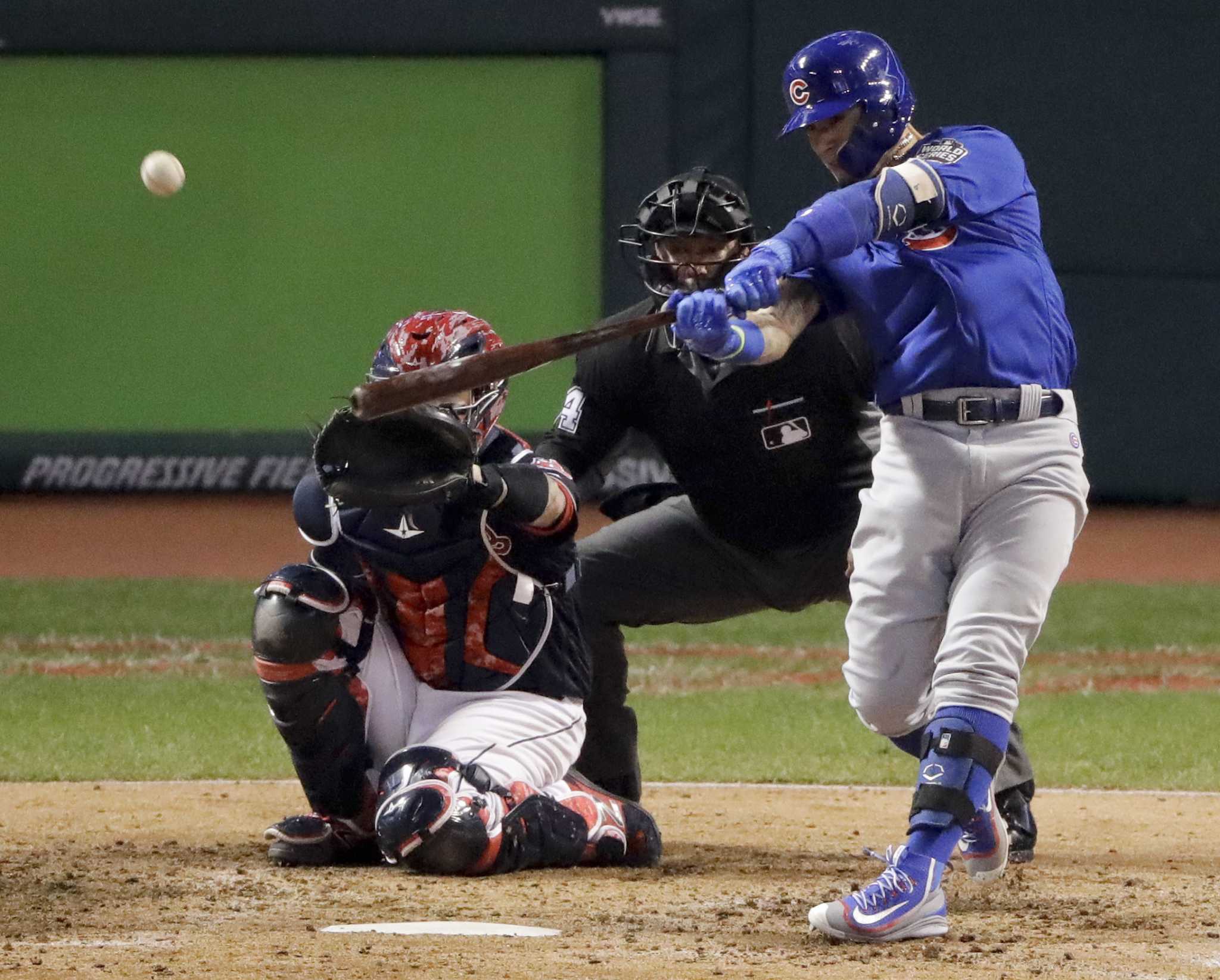 Javier Baez gets tattoo of World Series trophy