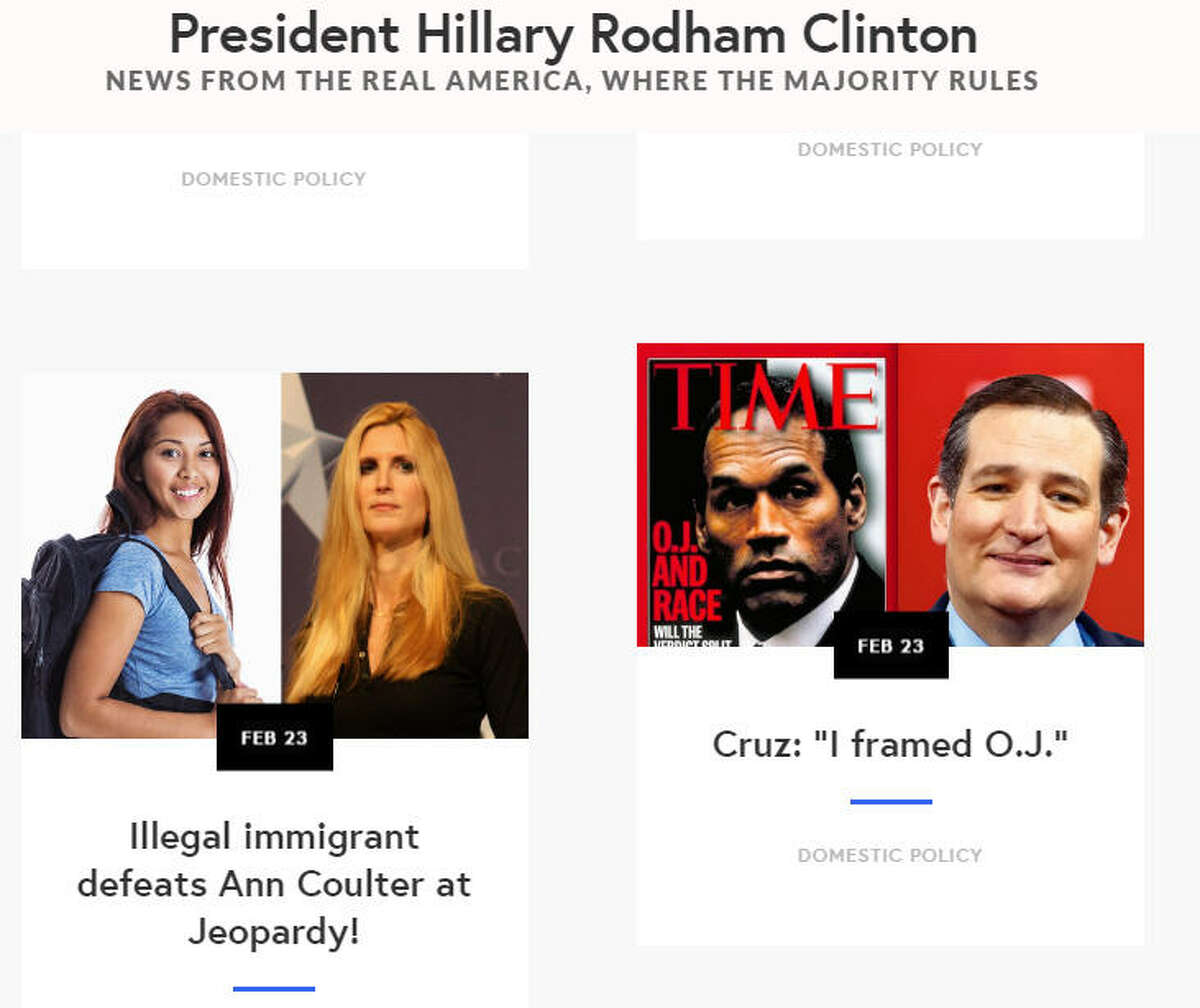 A satirical site posits a Hillary Clinton presidency It isn't clear who is behind the webpage Hillarybeattrump.org, but they are having a great time trolling conservatives. The site posts satirical headlines and stories about what it might be like to have Hillary Clinton as president. >>>Scroll through the gallery to see some samples of the stories the website has posted and see why it is driving conservatives crazy