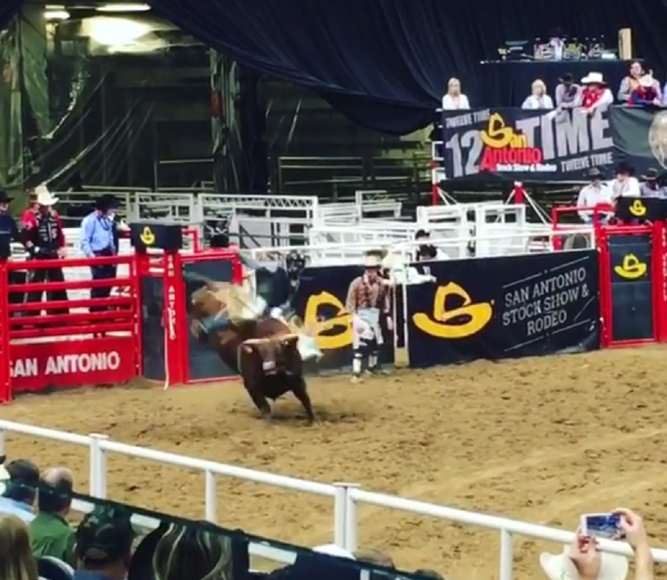 Video shows bull rider go 'down cold' during San Antonio Stock Show & Rodeo
