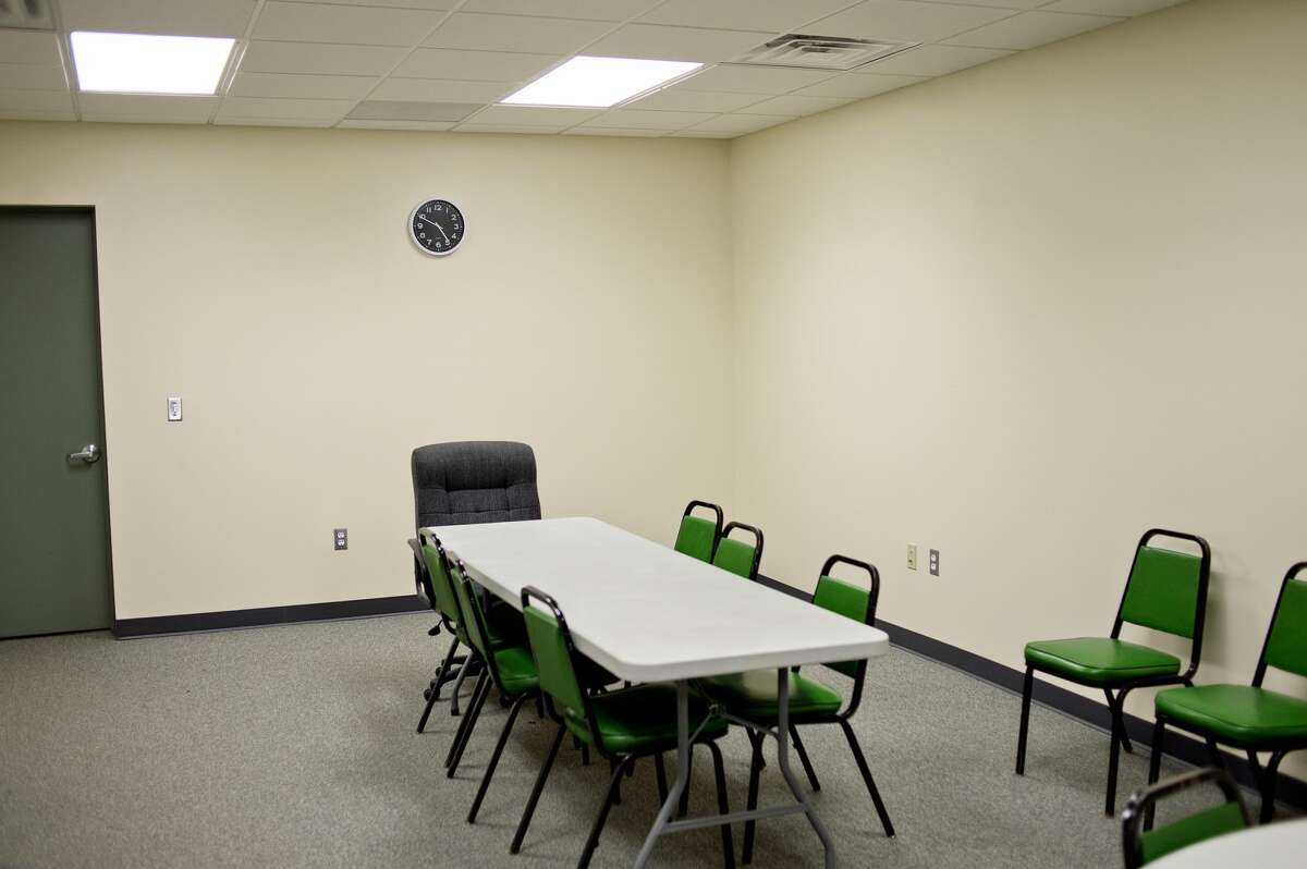 A new meeting room built as part of the renovations is open for the public to see during an open house on Saturday at the Veterans of Foreign Wars Chemical City Post #3651 in Midland.