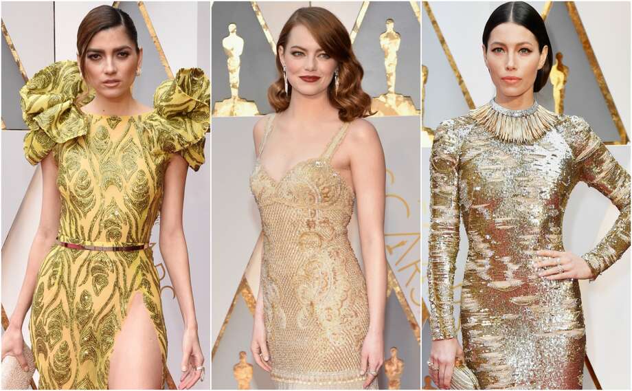 gold oscar dresses