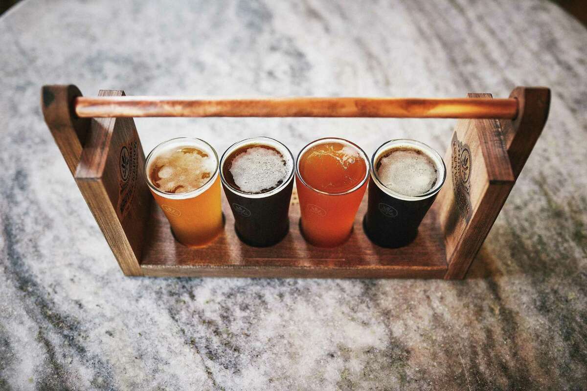 A beer flight at Southerleigh