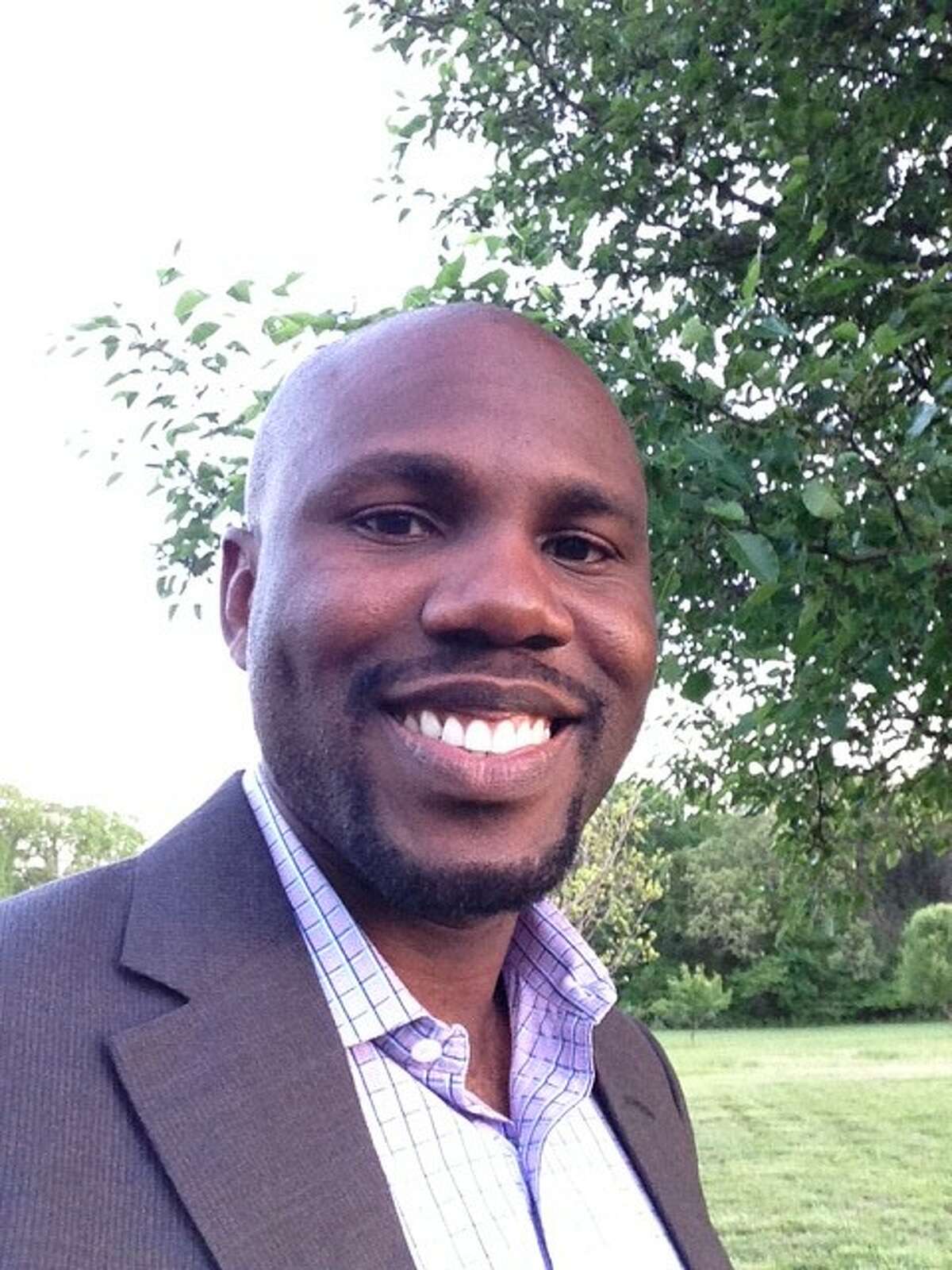 Jimi Amos, 33, is running for mayor of Pearland.