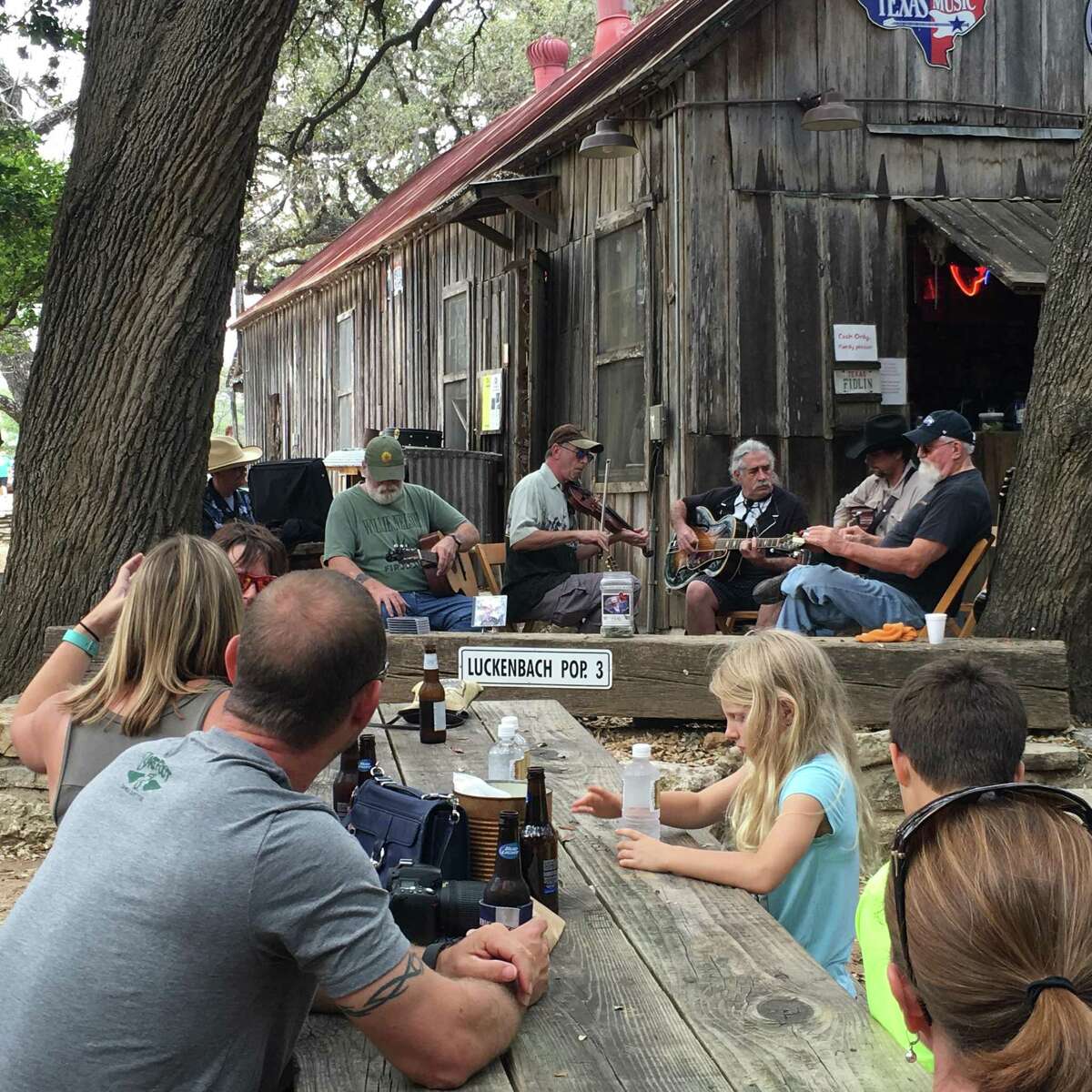 The unincorporated Hill Country town of Luckenbach, immortalized by Waylon Jennings’ classic, “Luckenbach, Texas (Back to the Basics of Love)” is still a music mecca, with a full calendar of performances. For a buck-sixty, you can also buy a Luckenbach decal to humblebrag about being there.