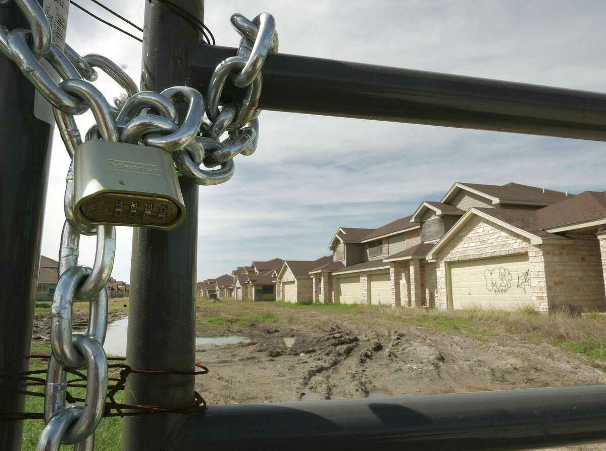 Tundra Town Home Village, an ill-fated South Side development, stands in dilapidated condition at 18495 Highway 16 South on Wednesday, March 1, 2017. The developer, Mauro T. Padilla, was imprisoned for defrauding First National Bank of Edinburg. County records show that many of the buildings at the site have been sold to a Dallas buyer.