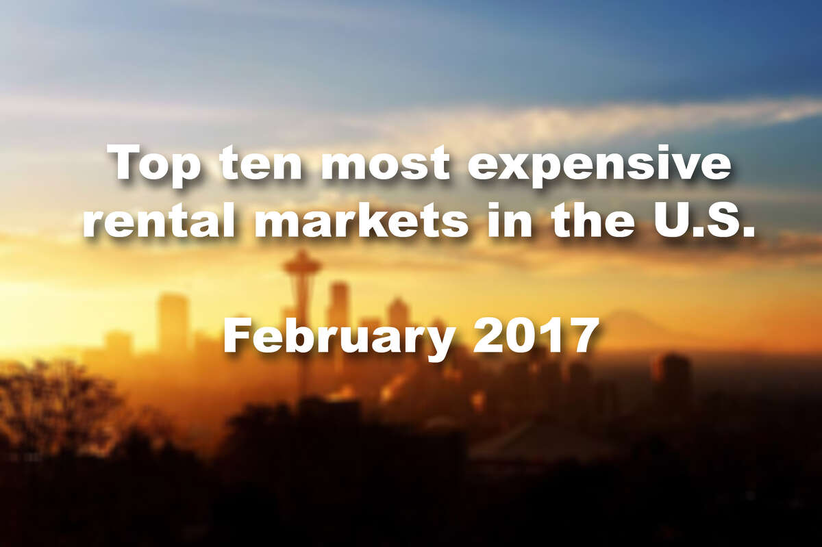 A look at the median rent prices in 10 US cities for February 2017.