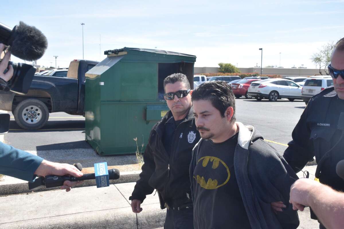 Jason Andrew Hall, 33, was escorted into the Bexar County Magistrates Office on Thursday, March 2, 2017, after fleeing in June 2014 when he raped and impregnated a 12-year-old family friend.