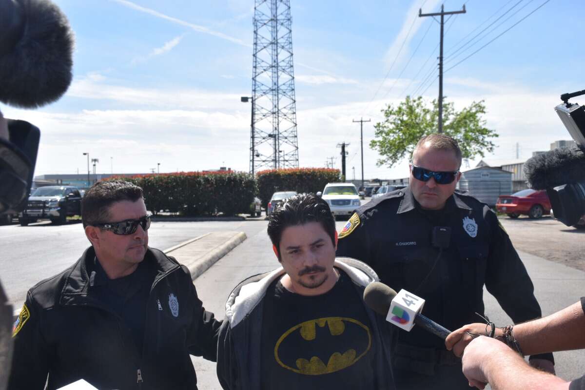 Jason Andrew Hall, 33, was escorted into the Bexar County Magistrates Office on Thursday, March 2, 2017, after fleeing in June 2014 when he raped and impregnated a 12-year-old family friend.