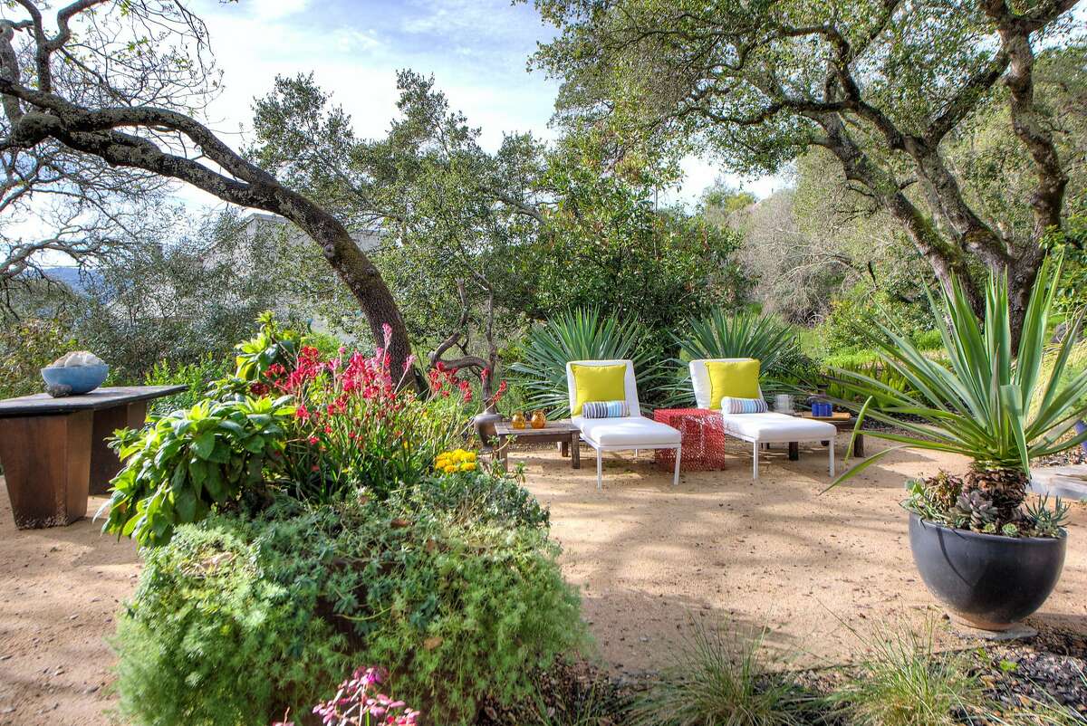 Patios and drought-tolerant landscaping await at the Wine Country listing .
