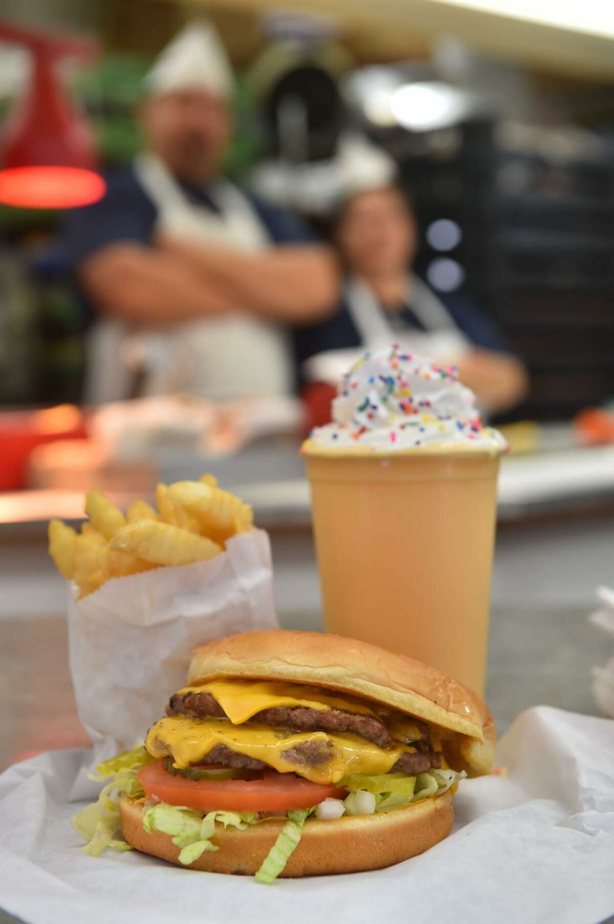 Burger, fries and a shake from Burger Boy.