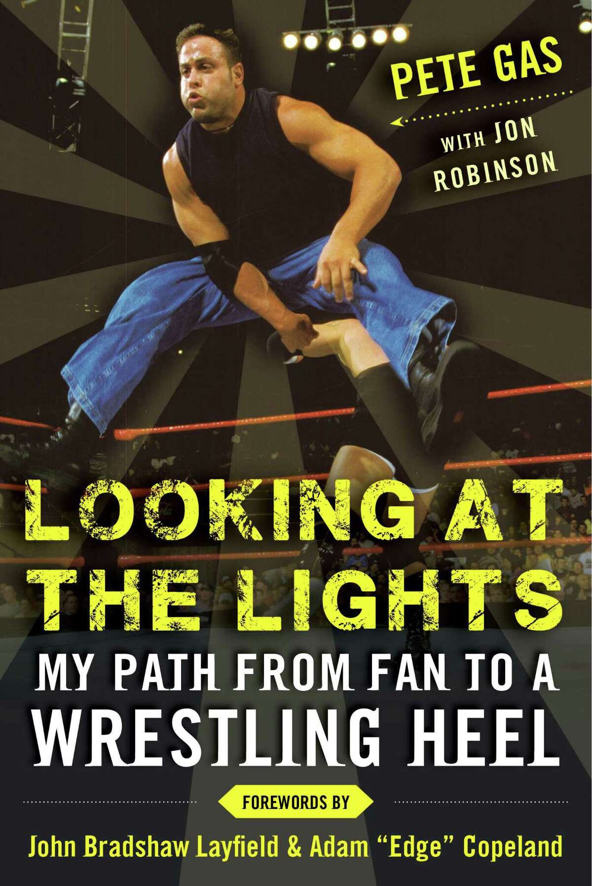Cover of Greenwich native Pete Gasparino's new book about his life in wrestling.
