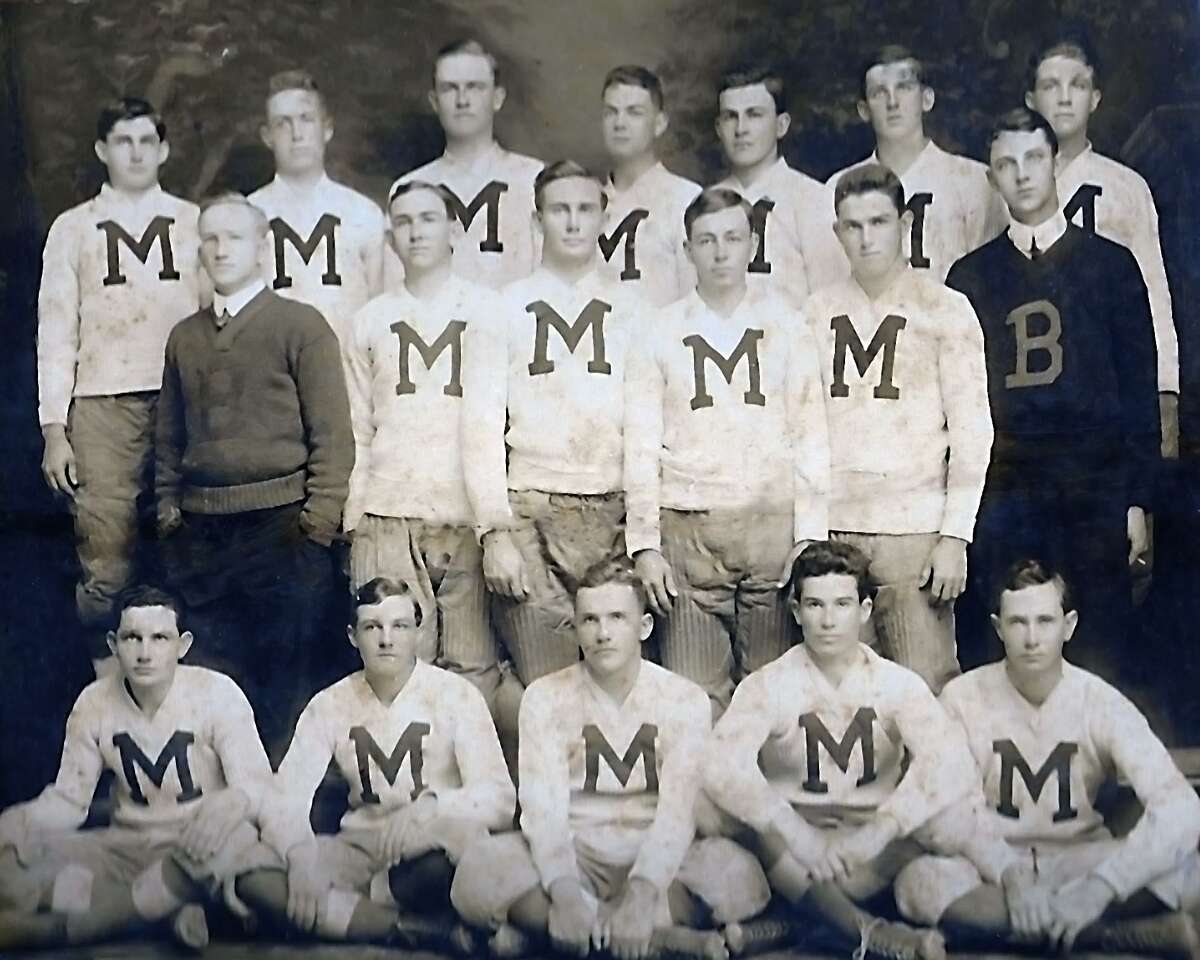 Reader John Eliff inherited this picture of his father, John Garland Eliff (center, back row), as a member of the Marshall Training School football team. The private boys school first entered prep-league competition in 1909 and won the state championship in 1911.