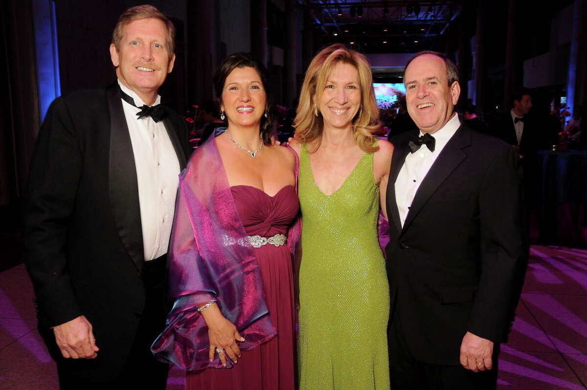 From left: Brady and Sandra McConaty with Ayse and Grant McCracken at the Big Bang Ball at the Houston Museum of Natural Science Saturday March 04,2017. (Dave Rossman Photo)