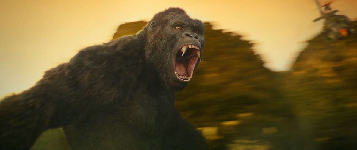 This image released by Warner Bros. Pictures shows a scene from, "Kong: Skull Island." (Warner Bros. Pictures via AP)