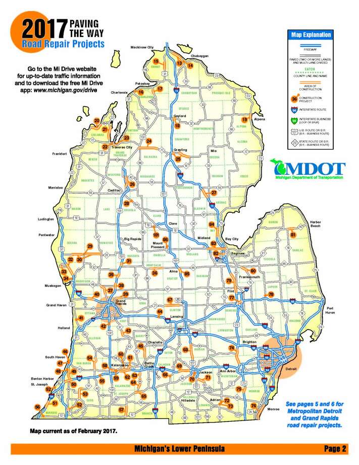 Mdot Construction Map 2019 Time Zones Map World