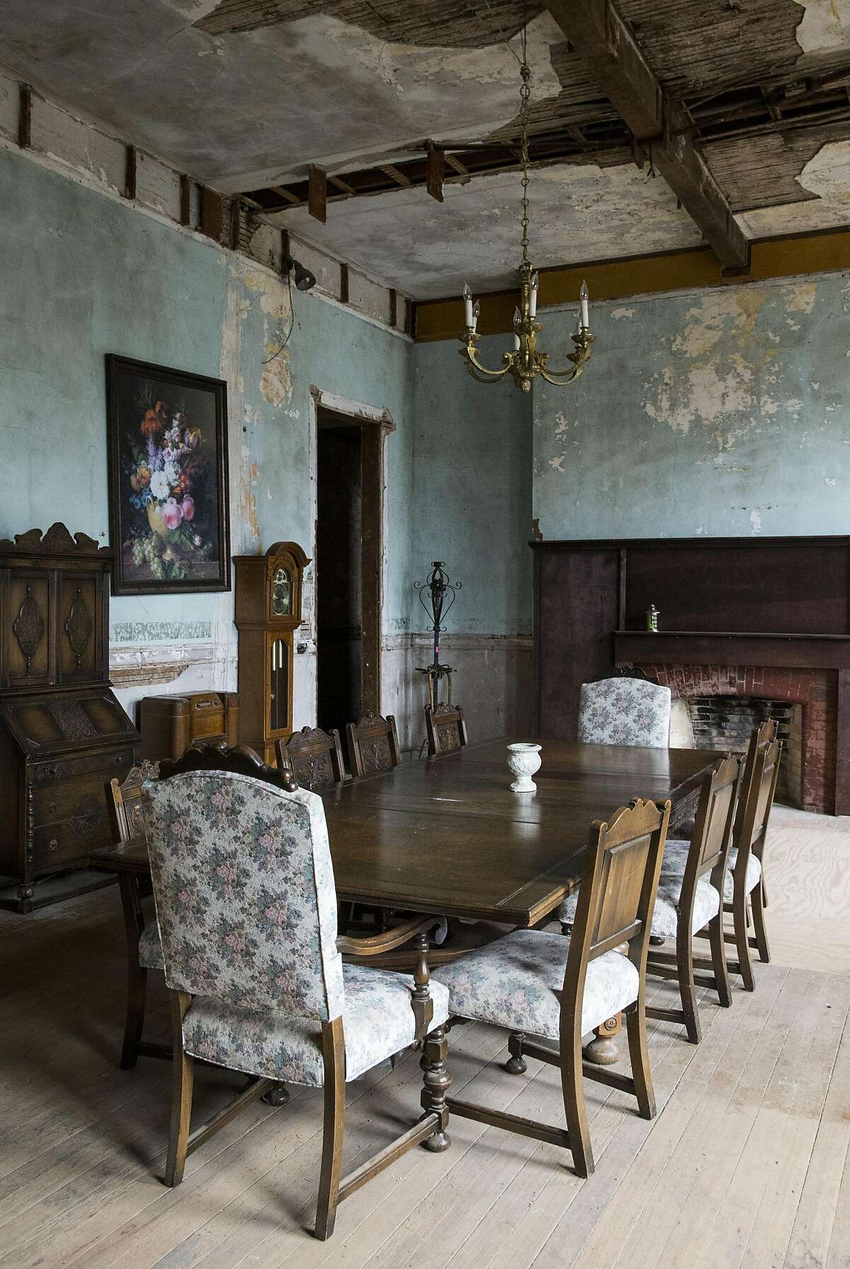 A staff dining room is seen at Preston Castle in Ione, Calif, on Monday, February 20, 2017. The historic building was originally used for the Preston School of Industry, a reform school. During the months of April through August the building opens on scheduled days for tours.