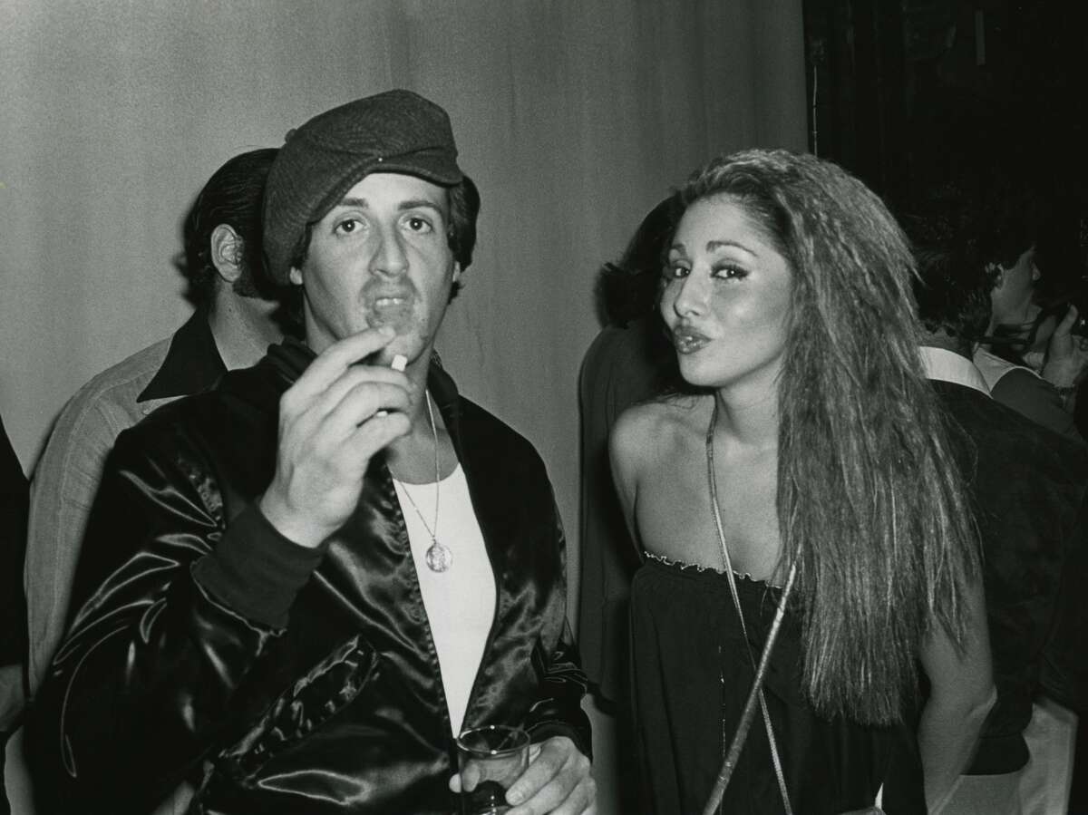 Sylvester Stallone and Sheryl Slocum at Studio 54 circa 1977 in New York City.