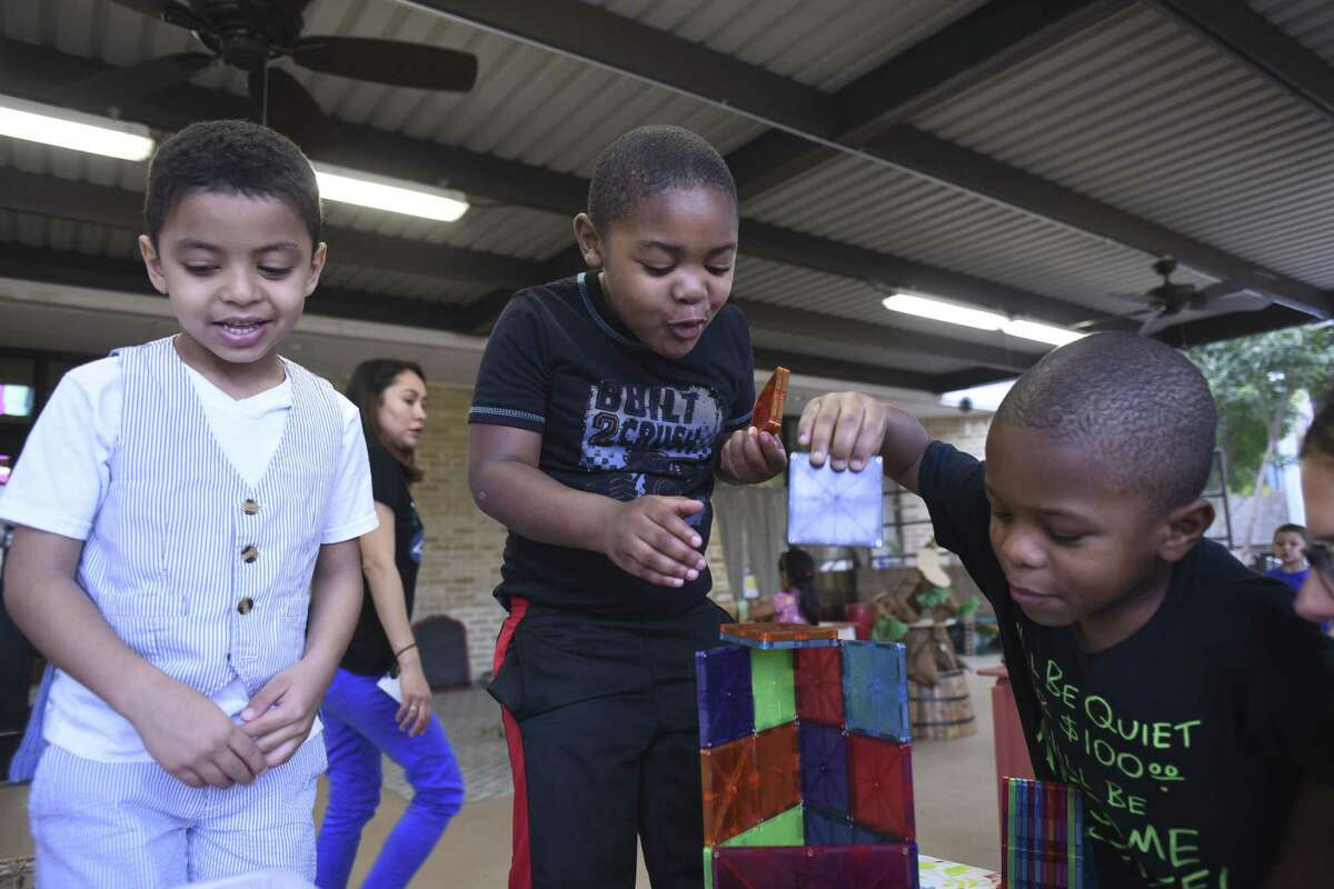 Children build a tower at the Pre-K 4 SA North Education Center last year. The city should take pride in this program while understanding that the need for quality child care does not begin at age 4.
