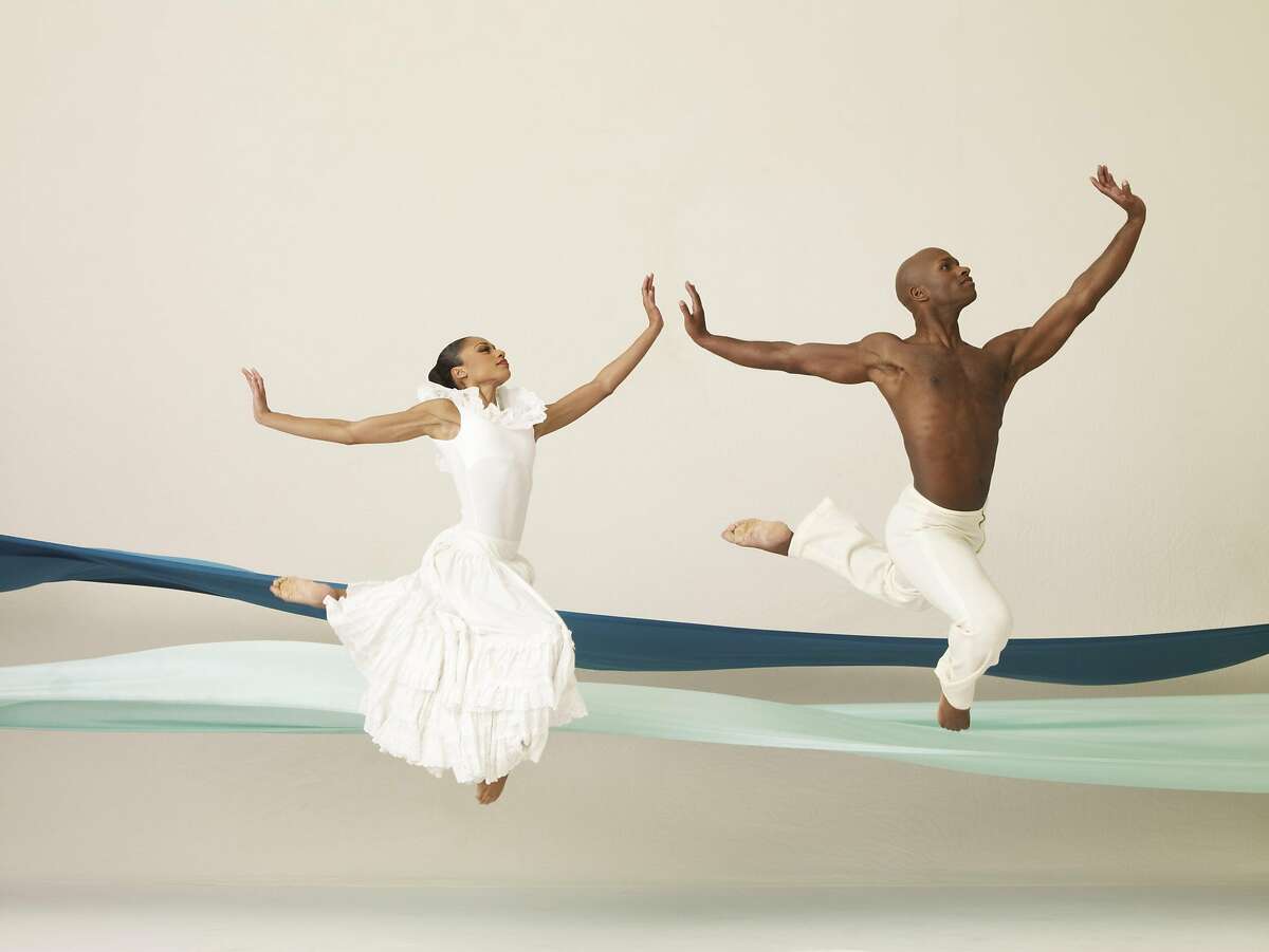 Linda Celeste Sims and Glenn Allen Sims of the Alvin Ailey American Dance Theater perform in Ailey's classic "Revelations" at Berkeley's Zellerbach Hall through Sunday, March 19. Photo by Andrew Eccles