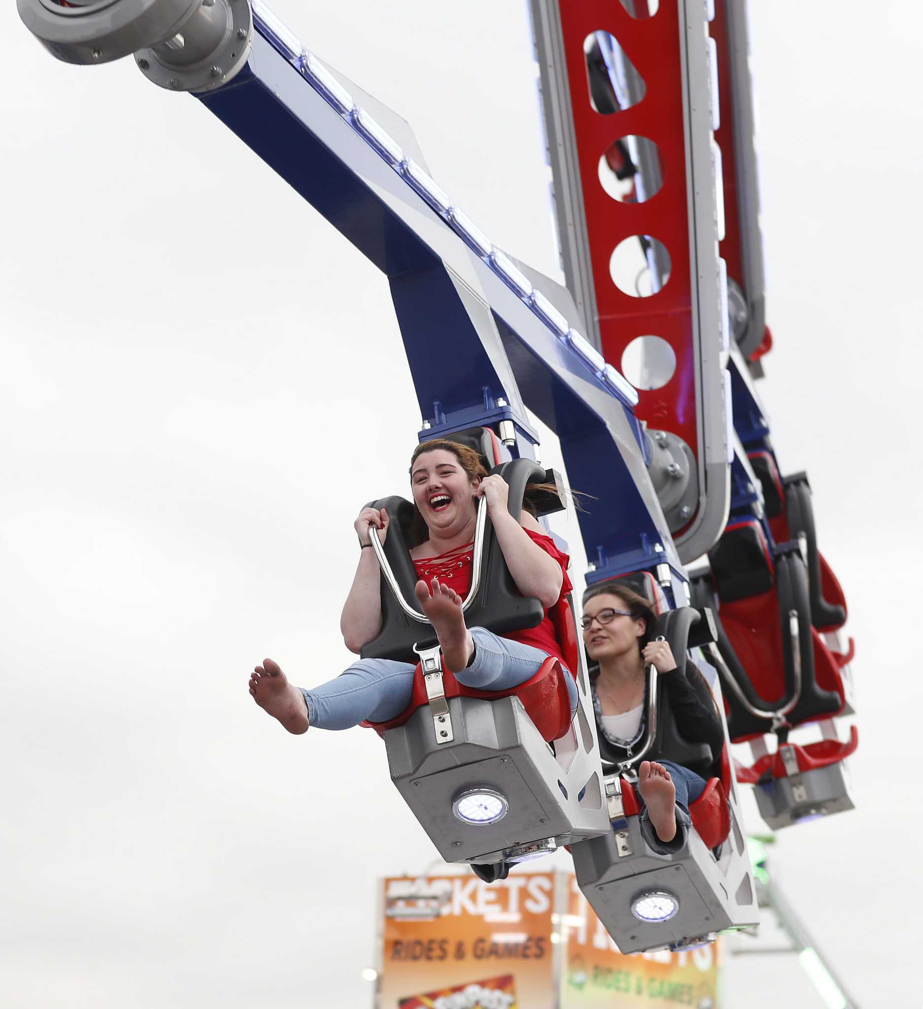 A grand view of the rodeo's midway